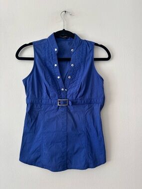 Express Design Studio sleeveless blue‎ top with buckle size XS